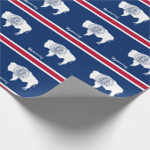 ワイオミング州旗とワイオミングギフトアメリカ/スポーツファン ラッピングペーパー (角)