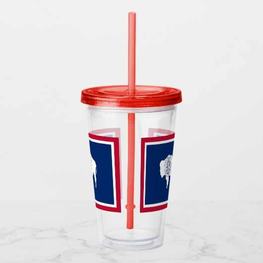 ワイオミング州旗を持つアクリル州 アクリルタンブラー (右)