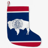 ワイオミング州旗を持つクリスマスストッキング スモールクリスマスストッキング (正面)