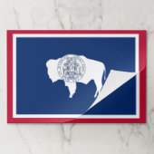 ワイオミング州旗を持つティアウェイ紙パッド ペーパーパッド (折り畳み)