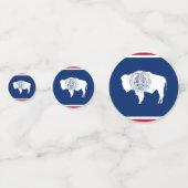 ワイオミング州旗を持つテーブル紙吹雪 コンフェッティ (正面)