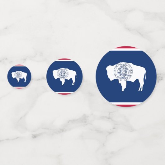 ワイオミング州旗を持つテーブル紙吹雪 コンフェッティ (裏面)