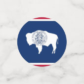 ワイオミング州旗を持つテーブル紙吹雪 コンフェッティ (スモール正面)