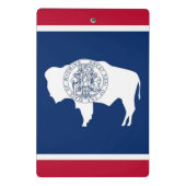 ワイオミング州旗を持つミニクリップボード ミニクリップボード (裏面)