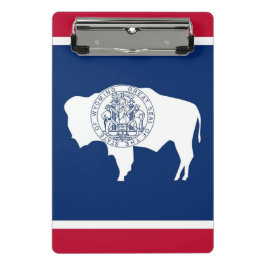 ワイオミング州旗を持つミニクリップボード ミニクリップボード