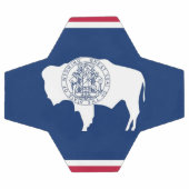 ワイオミング州旗を持つ愛国的なサッカーボール サッカーボール (フラット)