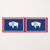 ワイオミング州旗を持つ愛国的なヨガマット ヨガマット (裏面(横))