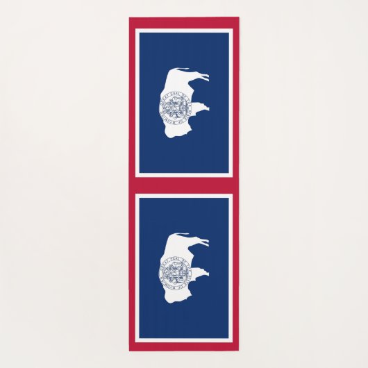 ワイオミング州旗を持つ愛国的なヨガマット ヨガマット (裏面)