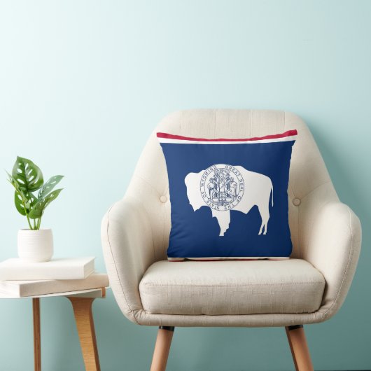 ワイオミング州旗アメリカのモージョピロー クッション (椅子)