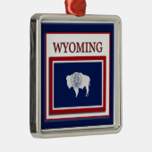ワイオミング州旗クリスマスオーナメント メタルオーナメント (右)