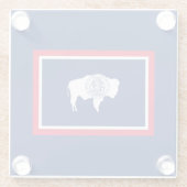 ワイオミング州旗デザインデコール ガラスコースター (裏面)