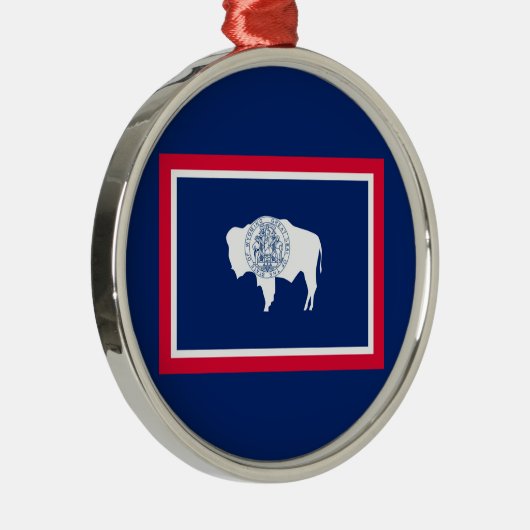 ワイオミング州旗デザインデコール メタルオーナメント (右)