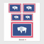 ワイオミング州旗デザイン シール (シート)