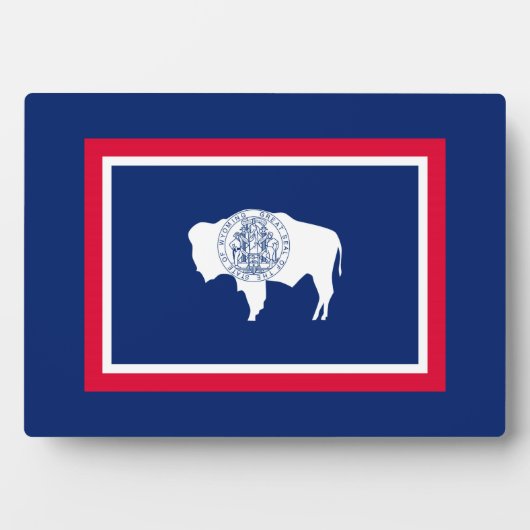 ワイオミング州旗デザイン フォトプラーク (正面)