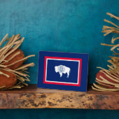 ワイオミング州旗デザイン フォトプラーク (側面)