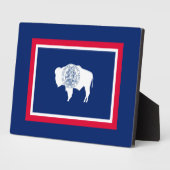 ワイオミング州旗デザイン フォトプラーク (側面)