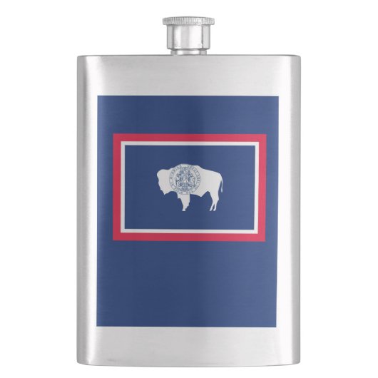 ワイオミング州旗デザイン フラスク (正面)