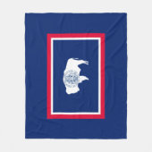 ワイオミング州旗デザイン フリースブランケット (正面)
