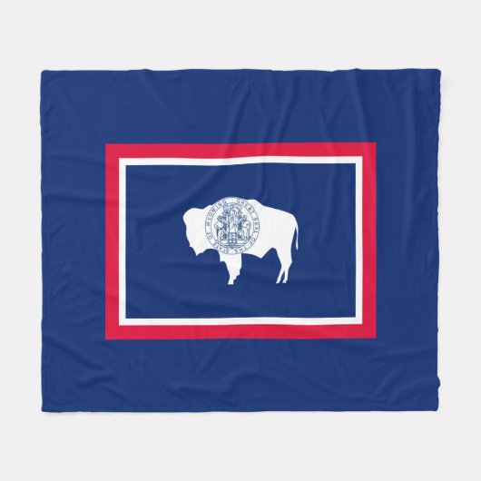 ワイオミング州旗デザイン フリースブランケット (正面(横))