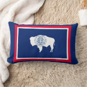ワイオミング州旗デザイン ランバークッション (ブランケット)