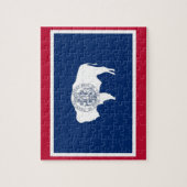 ワイオミング州旗パズル州 ジグソーパズル (縦)