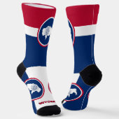 ワイオミング州旗パトリオティック,米国州保険料 ソックス (傾斜あり)