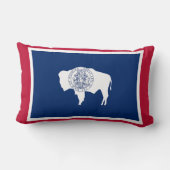 ワイオミング州旗プリント愛国心 ランバークッション (裏面)