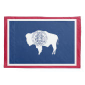 ワイオミング州旗プリント愛国者 枕カバー (裏面)