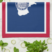 ワイオミング州旗 キッチンタオル (折り畳み)