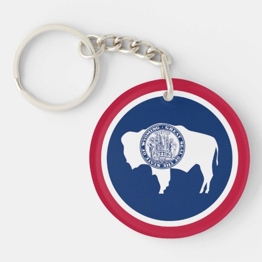 ワイオミング州旗 キーホルダー (正面)