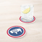 ワイオミング州旗 コースター (側面)