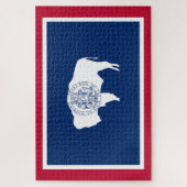 ワイオミング州旗 ジグソーパズル (縦)