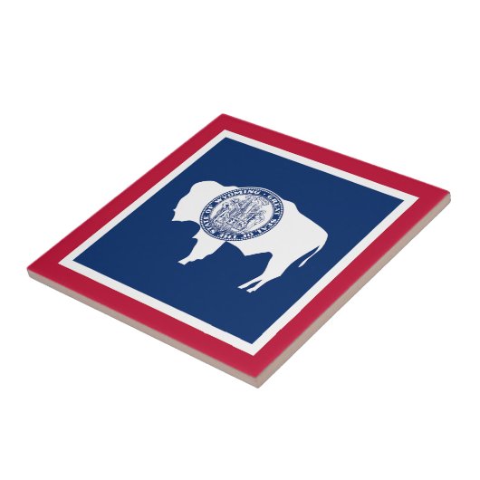 ワイオミング州旗 タイル (側面)