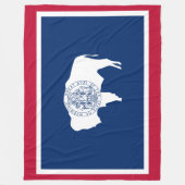 ワイオミング州旗 フリースブランケット (正面)