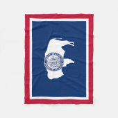 ワイオミング州旗 フリースブランケット (正面)