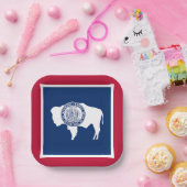 ワイオミング州旗 ペーパープレート (パーティー)