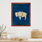 ワイオミング州旗 ポスター (キッチン)