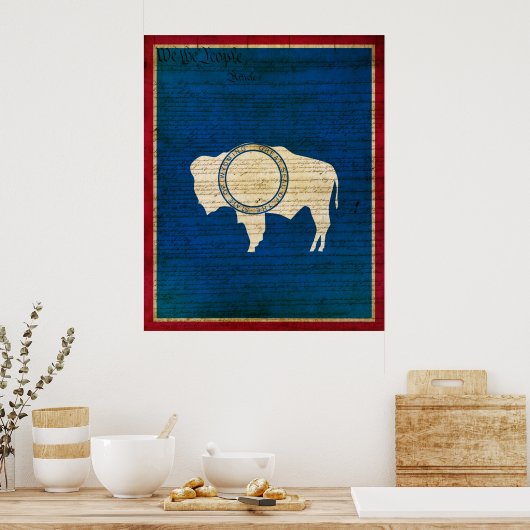 ワイオミング州旗 ポスター (キッチン)