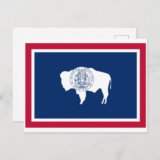 ワイオミング州旗 ポストカード (正面/裏面)