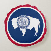 ワイオミング州旗 ラウンドクッション (裏面)
