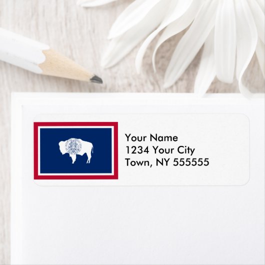 ワイオミング州旗 ラベル (インサイチュ)