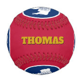 ワイオミング州旗,ワイオミング州,モノグラム/野球ボール 野球ボール (正面)