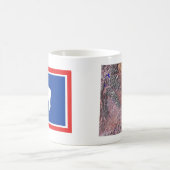 ワイオミング州旗+地図マグカップ コーヒーマグカップ (中央)