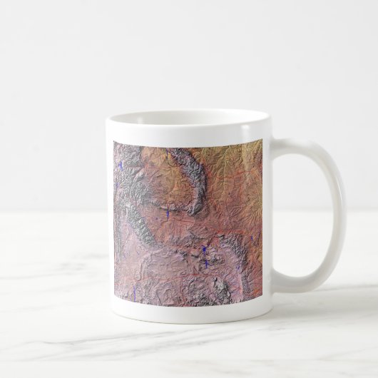 ワイオミング州旗+地図マグカップ コーヒーマグカップ (右)