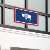 ワイオミング州旗 横断幕 (ビルの外側)