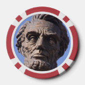 ワイオミング州、エイブ・リンカーン ポーカーチップ (裏面)