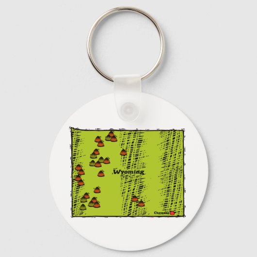 ワイオミング州 キーホルダー (正面)