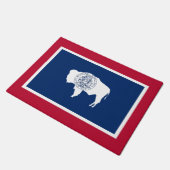 ワイオミング州&ワイオミング州旗/USAハウスマット ドアマット (アングル)