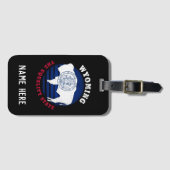 ワイオミング平等州旗 ラゲッジタグ (正面横)