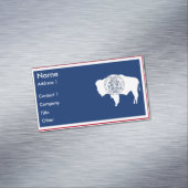 ワイオミング旗付き名刺マグネット マグネット名刺 (インサイチュ)